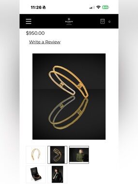BALMAIN LIMITED EDITION GOLDEN CHAIN HEADBAND FW22